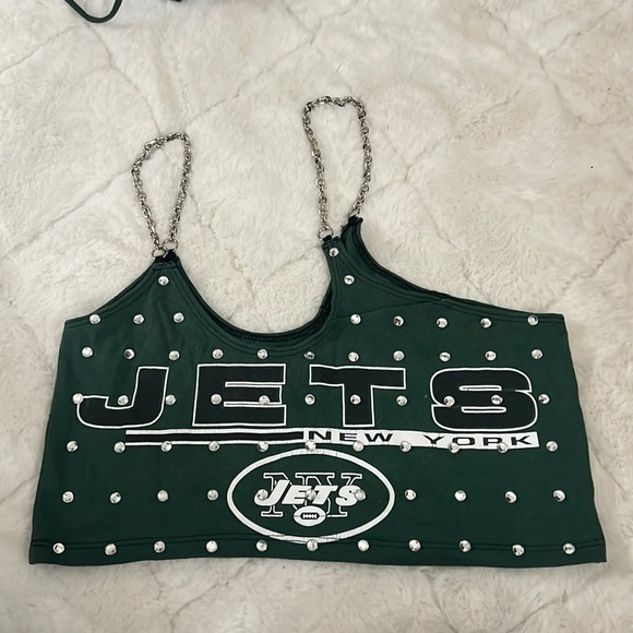 furst of a kind Tops - Jets chain crop top